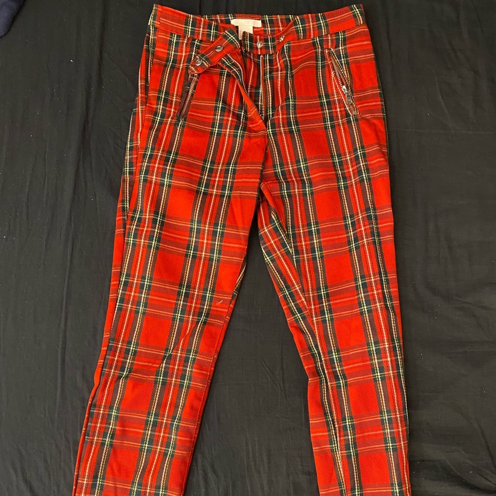 H&M Red Patterned Jeans - Picture 3 of 5